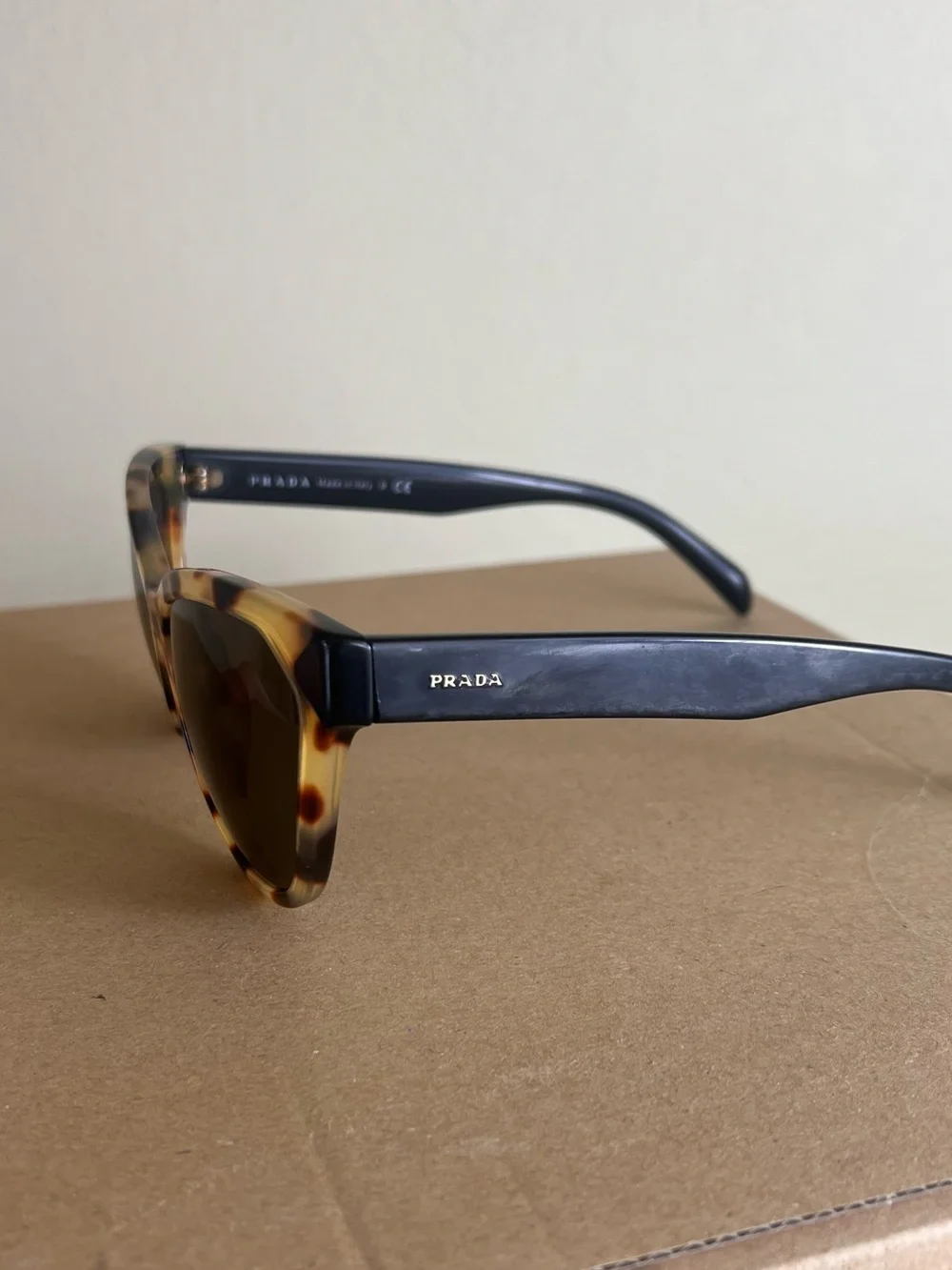 Prada Tortoiseshell / Tortoise Havana Cat-Eye Sunglasses